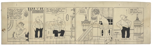 Bringing Up Father Comic Strip Hand-Drawn by George McManus